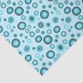 Blauwe bubbels Moderne Circles Pattern Gift Tissuepapier (Detail)