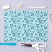 Blauwe bubbels Moderne Circles Pattern Gift Tissuepapier (Craft)