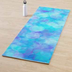 Blauwe bubbels Vloeiende kunst Yoga Mat