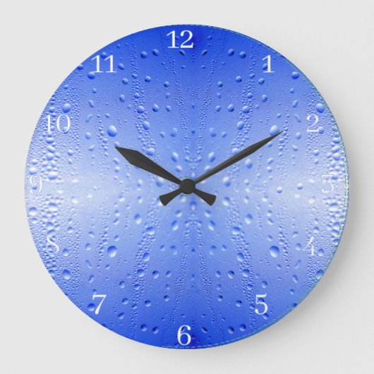 Blauwe bubels Acrylwand Grote Klok (Voorkant)