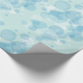 Blauwe bubels cadeaupapier (Hoek)