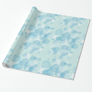 Blauwe bubels cadeaupapier