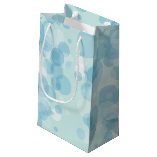 Blauwe bubels klein cadeauzakje (Achterkant Gekanteld)