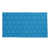 Blauwe bubels kussensloop (Achterkant-Links)