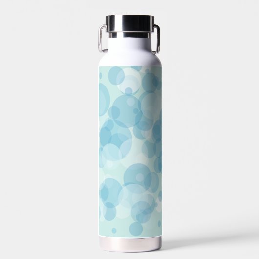 Blauwe bubels waterfles (Voorkant)
