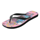 Blauwe Budgie Budgies Roze Roos Bloemmotief Teenslippers (Schuin)