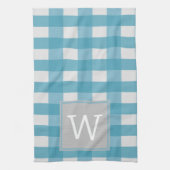 Blauwe buffelmonogram handdoek (Verticaal)