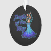 Blauwe buikdanseres ornament (voorkant)