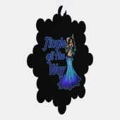 Blauwe buikdanseres ornament kaart (Rechts)