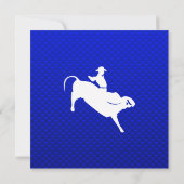 Blauwe bull Rider Kaart (Achterkant)