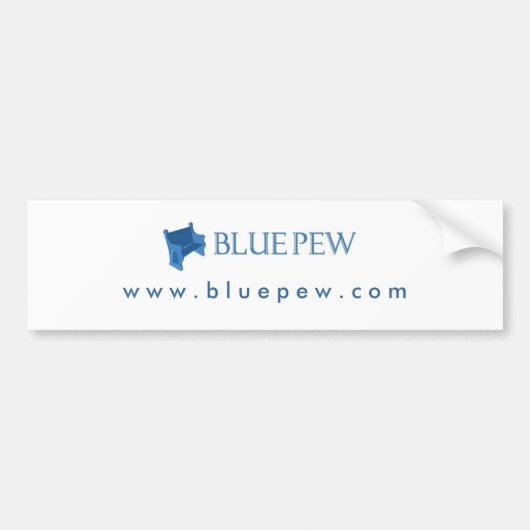 Blauwe Bumpersticker (Voorkant)