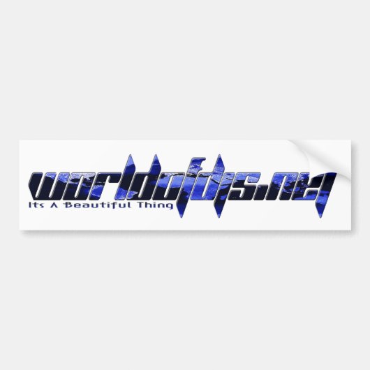 Blauwe Bumpersticker (Voorkant)