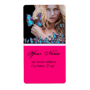 BLAUWE BUTTERFLES HAAR, BEAUTY, SALON, MAKEUP ARTI ETIKET