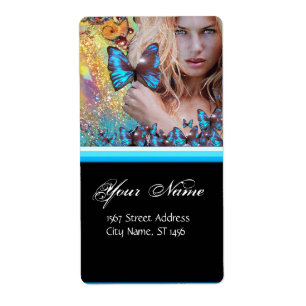 BLAUWE BUTTERFLES HAAR, ZOUT ZONDER ZACHT, KEUP AR ETIKET