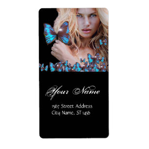 BLAUWE BUTTERFLES HAAR, ZOUT ZONDER ZACHT, KEUP AR ETIKET