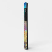 BLAUWE BUTTERFLES MET GROENE GOUDEN MONOGRAM Case-Mate iPhone CASE (Achterkant/links)