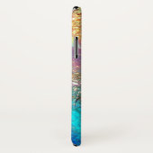 BLAUWE BUTTERFLES MET GROENE GOUDEN MONOGRAM Case-Mate iPhone CASE (Achterkant / rechts)