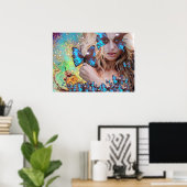 BLAUWE BUTTERFLES POSTER (Thuiskantoor)