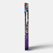 BLAUWE BUTTERFLY LADY, BLAUWGROEN GOLD SPARKLE GEM Case-Mate iPhone CASE (Achterkant / Links)