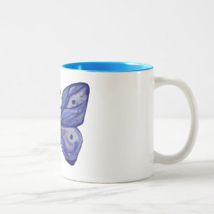 Blauwe Butterfly Waterverf 325 ml Two-Tone Mok