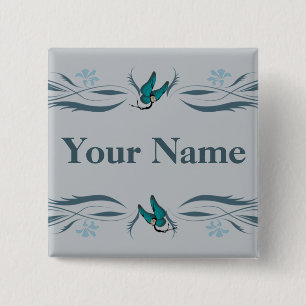 Blauwe Button met botervaten