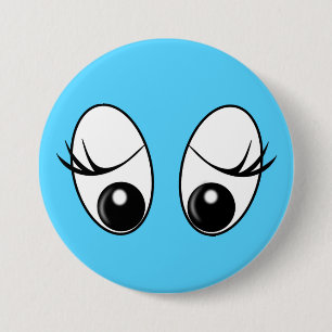 Blauwe Button met speelse schimmelaar - Uw kleuren