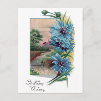 Blauwe Buttonnen van de Bachelor Briefkaart
