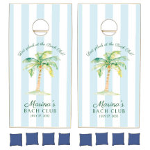 Blauwe Cabana Strepen Palm Beach Club Bachelorette