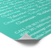 BLAUWE-cadeaubonnen Poster (Hoek)