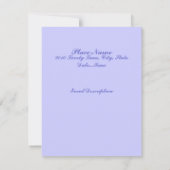 Blauwe Calla Lelie Bloemen Uitnodiging (Achterkant)