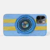 Blauwe Camera Case-Mate iPhone Case (Achterkant (horizontaal))