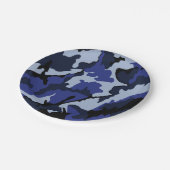 Blauwe Camo, 7-inch Borden op papier Papieren Bordje (Gekanteld)