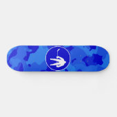 Blauwe Camo; Camouflage Hockey Skateboard (Horizontaal)