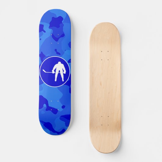 Blauwe Camo; Camouflage Hockey Skateboard (Voorkant)