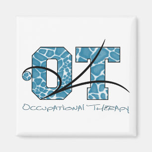 Blauwe Camo met scroll Magneet