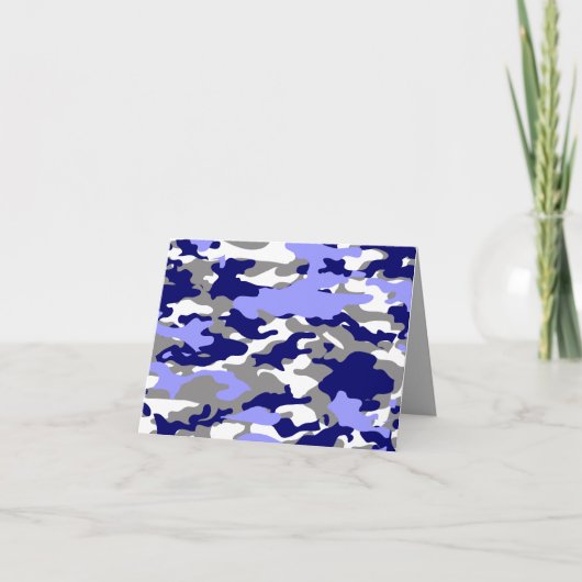 BLAUWE CAMO - NOTECARD KAART (Voorkant)