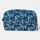 Blauwe camo print toilettasje (Voorkant)