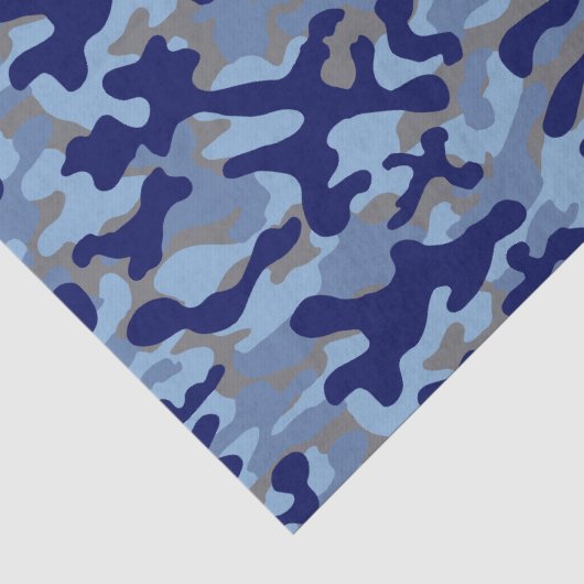 Blauwe Camo Tissuepapier (Detail)