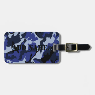Blauwe Camo voegt naam toe, Bagagelabel met ledere