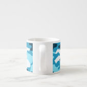 Blauwe camouflage Espresso Mok (Achterkant)