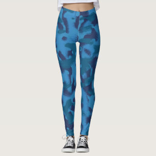 blauwe camouflage leggings