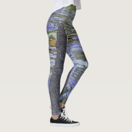 Blauwe camouflage look pneumatophores leggings