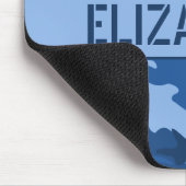 Blauwe camouflage monogrammed muismat (Hoek)