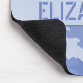 Blauwe camouflage monogrammed muismat (Hoek)