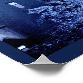 Blauwe campusgebouwen poster (Hoek)