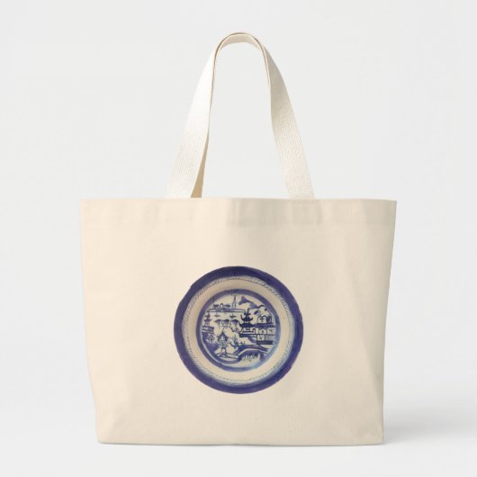 Blauwe Canton Tote Tas (Voorkant)