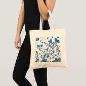 Blauwe canvas tas (Voorkant (product))