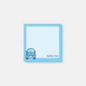 Blauwe Cartoon Auto Post-it® Notes (Voorkant)