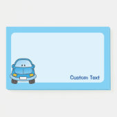 Blauwe Cartoon Auto Post-it® Notes (Voorkant)