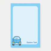 Blauwe Cartoon Auto Post-it® Notes (Voorkant)